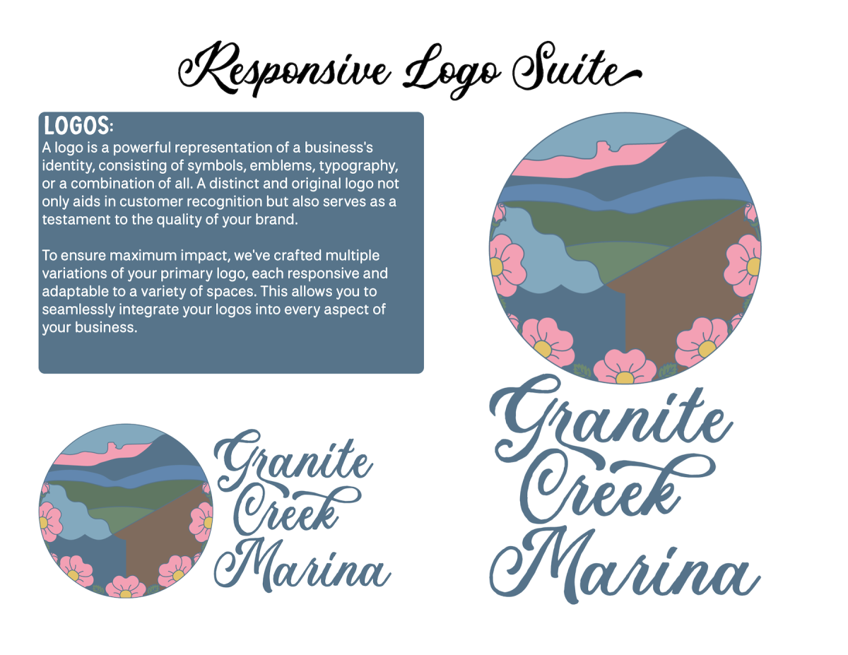 A layout showing the primary logos from the responsive logo suite. 