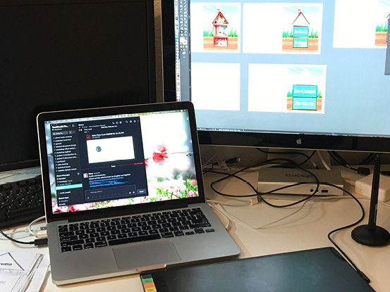Editing layout design on the computer
